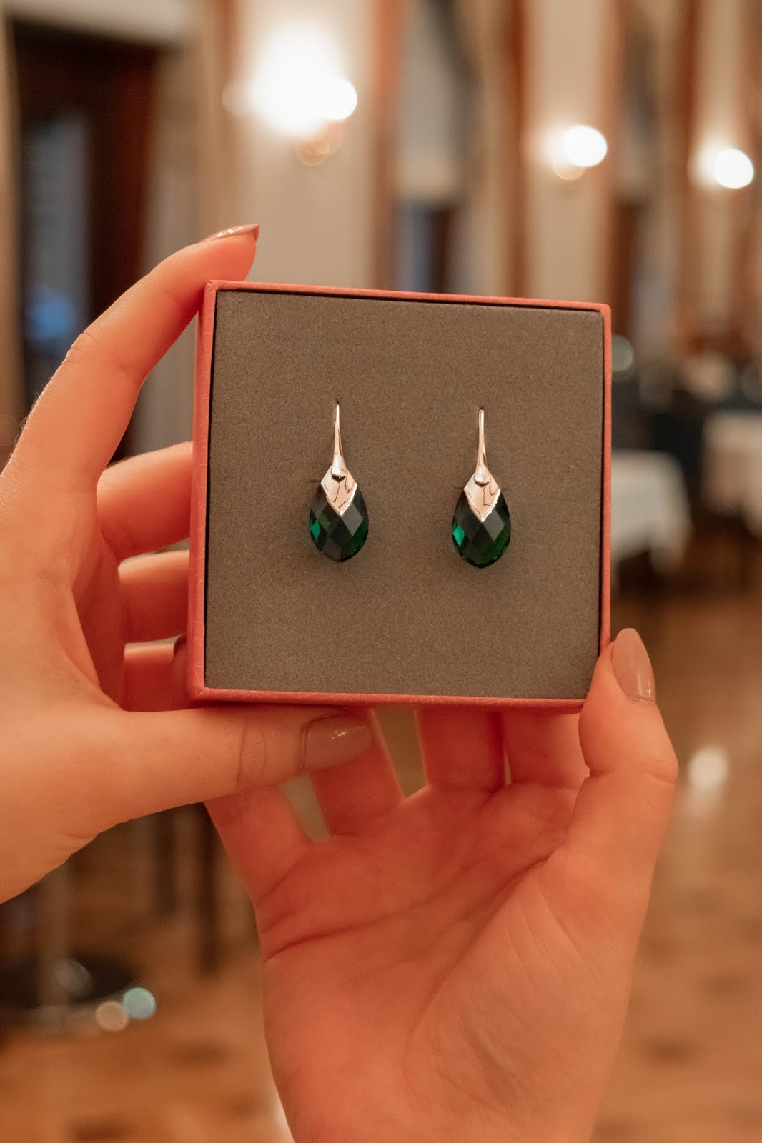Crystal Vision Naušnice “QUEEN” Emerald sa Swarovski kristalima